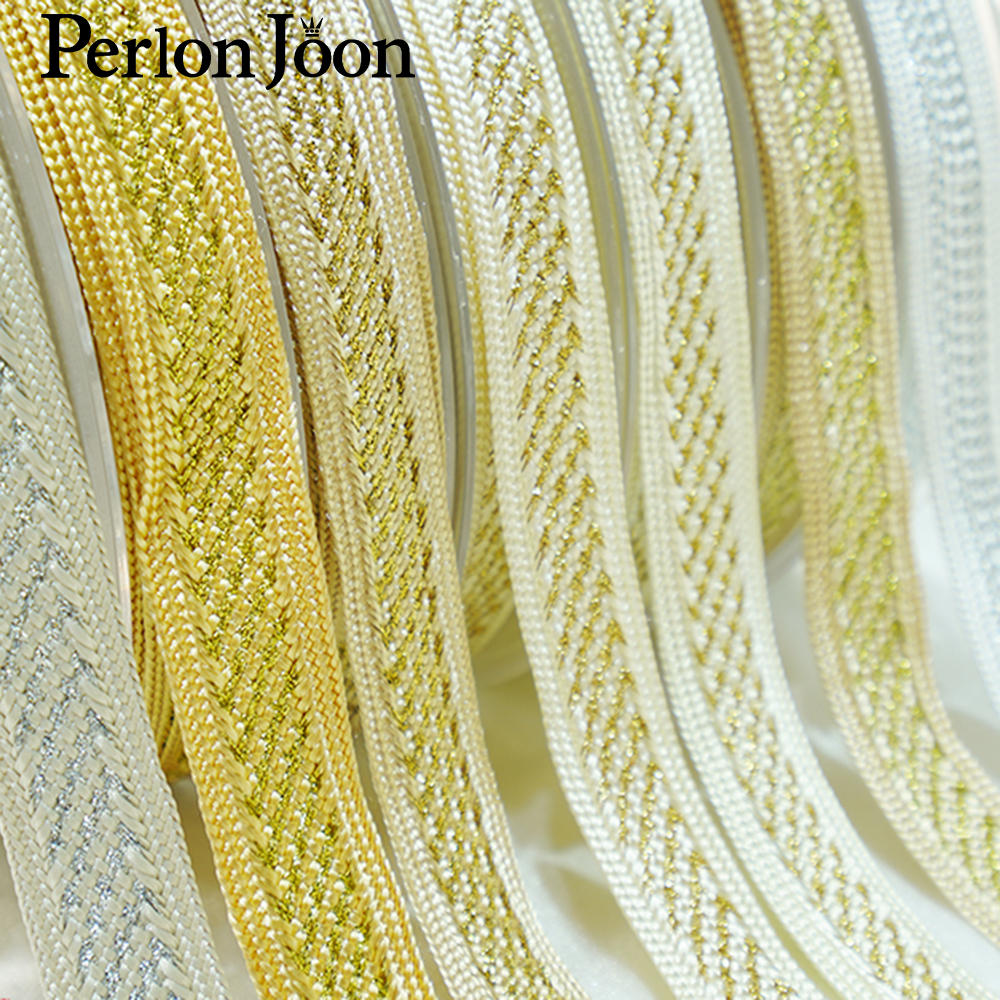 10yards/lot  gold thread polye - Perlon Strap Woven บทวิจารณ์และราคา