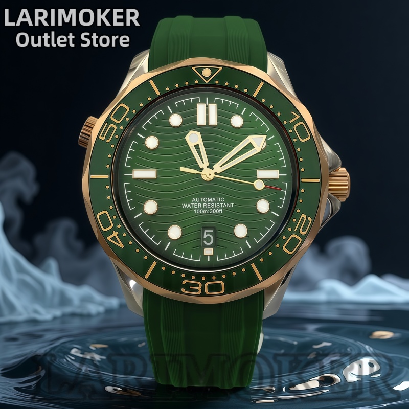 LARIMOKER 41mm Men's Luxury Au - Rubber Strap Diver บทวิจารณ์และราคา