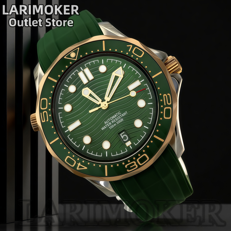 LARIMOKER 41mm Men's Luxury Au - Rubber Strap Diver บทวิจารณ์และราคา