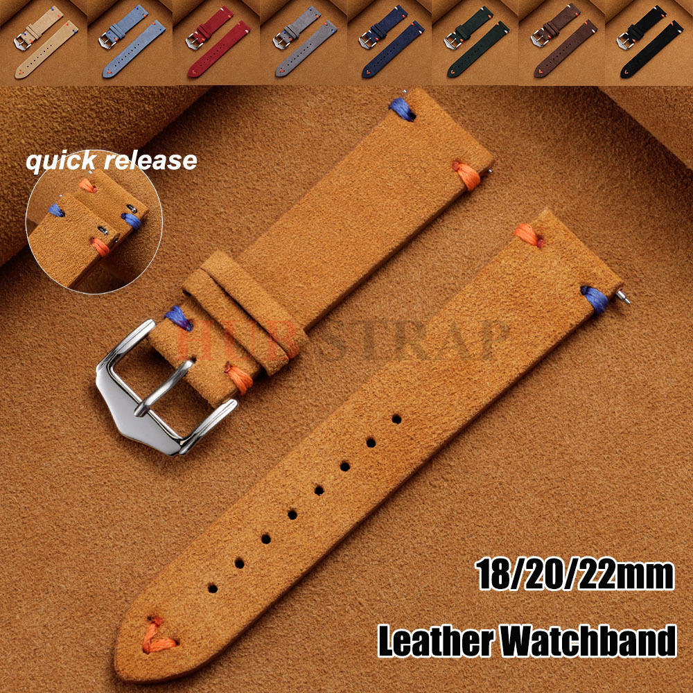 18mm 20mm 22mm Suede Leather S - Suede Strap Watch บทวิจารณ์และราคา