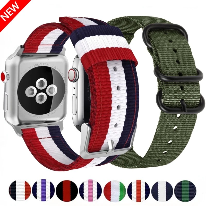 Nylon Canvas Strap For Apple W - Canvas Strap Watch บทวิจารณ์และราคา