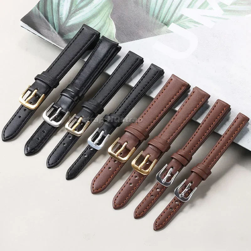 PU Leather Strap 10mm 12mm 14m - Suede Strap Watch บทวิจารณ์และราคา