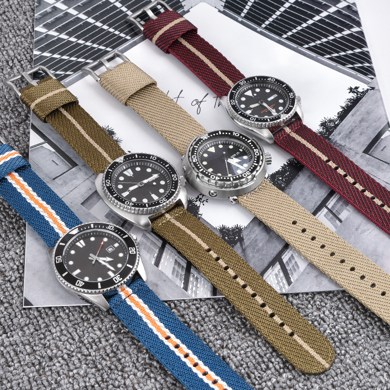 Woven Nylon Strap 18mm 20mm 22 - Nato Strap Nylon บทวิจารณ์และราคา