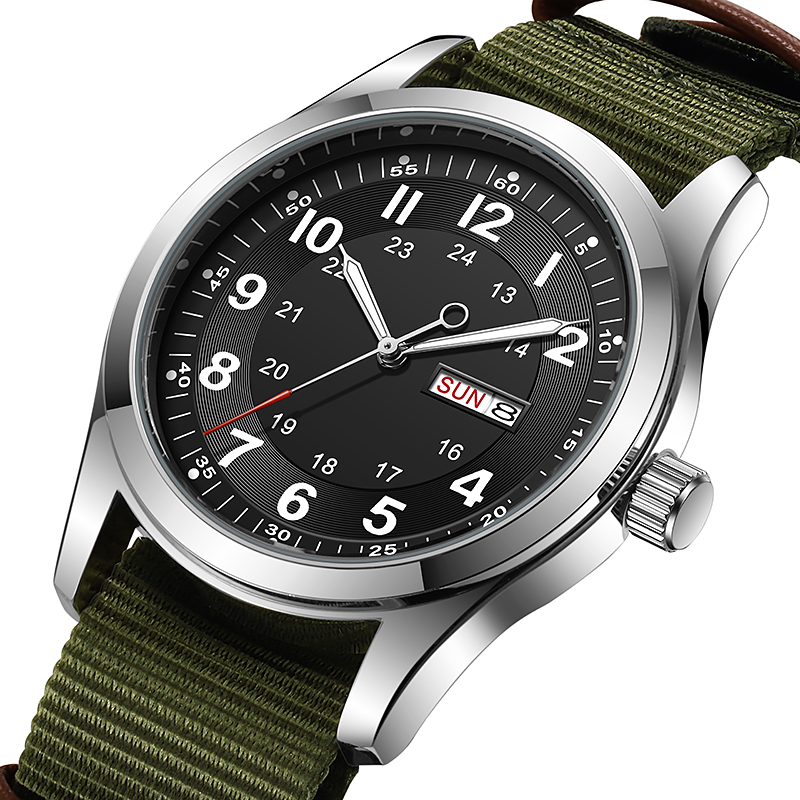 2026 Men's 42mm Watch Glow in  - Canvas Strap Watch บทวิจารณ์และราคา
