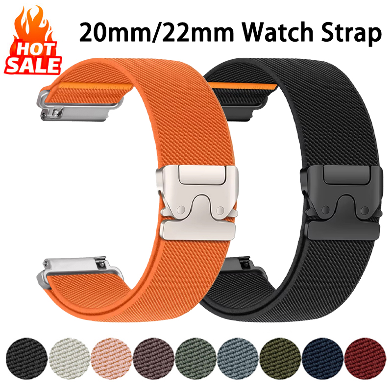 20mm 22mm band For Amazfit bip - Parachute Strap Elastic บทวิจารณ์และราคา