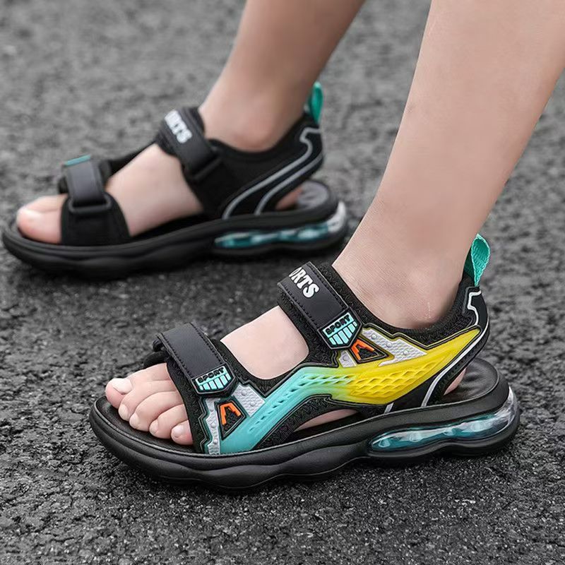 Children's Summer New Open Toe - Sport Loop Velcro บทวิจารณ์และราคา
