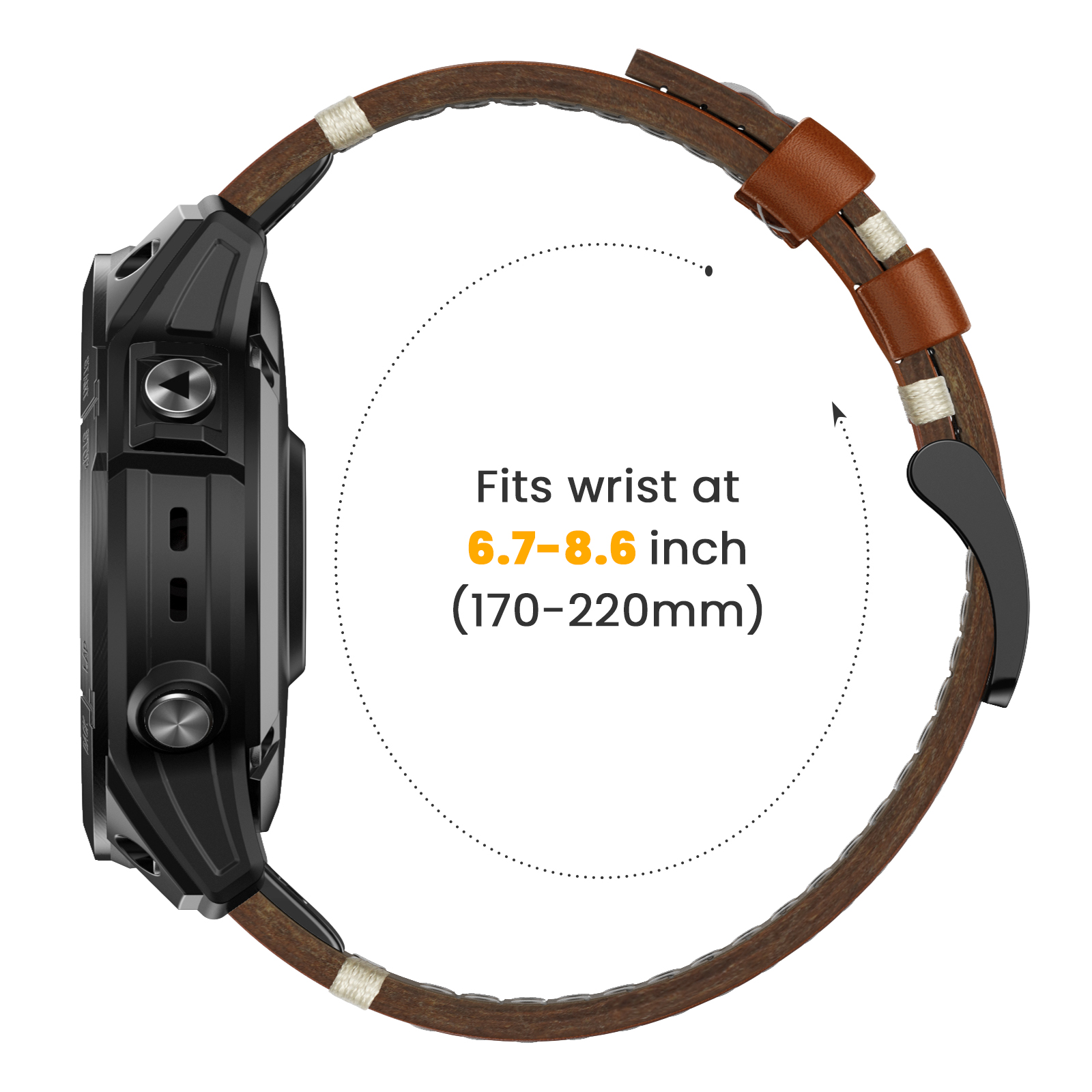 22 26mm Genuine Leather Strap  - Leather Strap Quick Release บทวิจารณ์และราคา