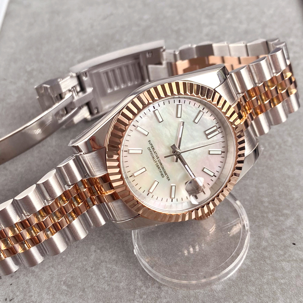 Customized two tone rose gold  - Stainless Bracelet Diver บทวิจารณ์และราคา