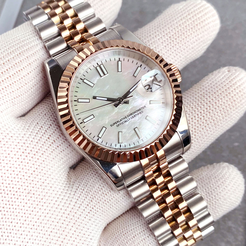 Customized two tone rose gold  - Stainless Bracelet Diver บทวิจารณ์และราคา