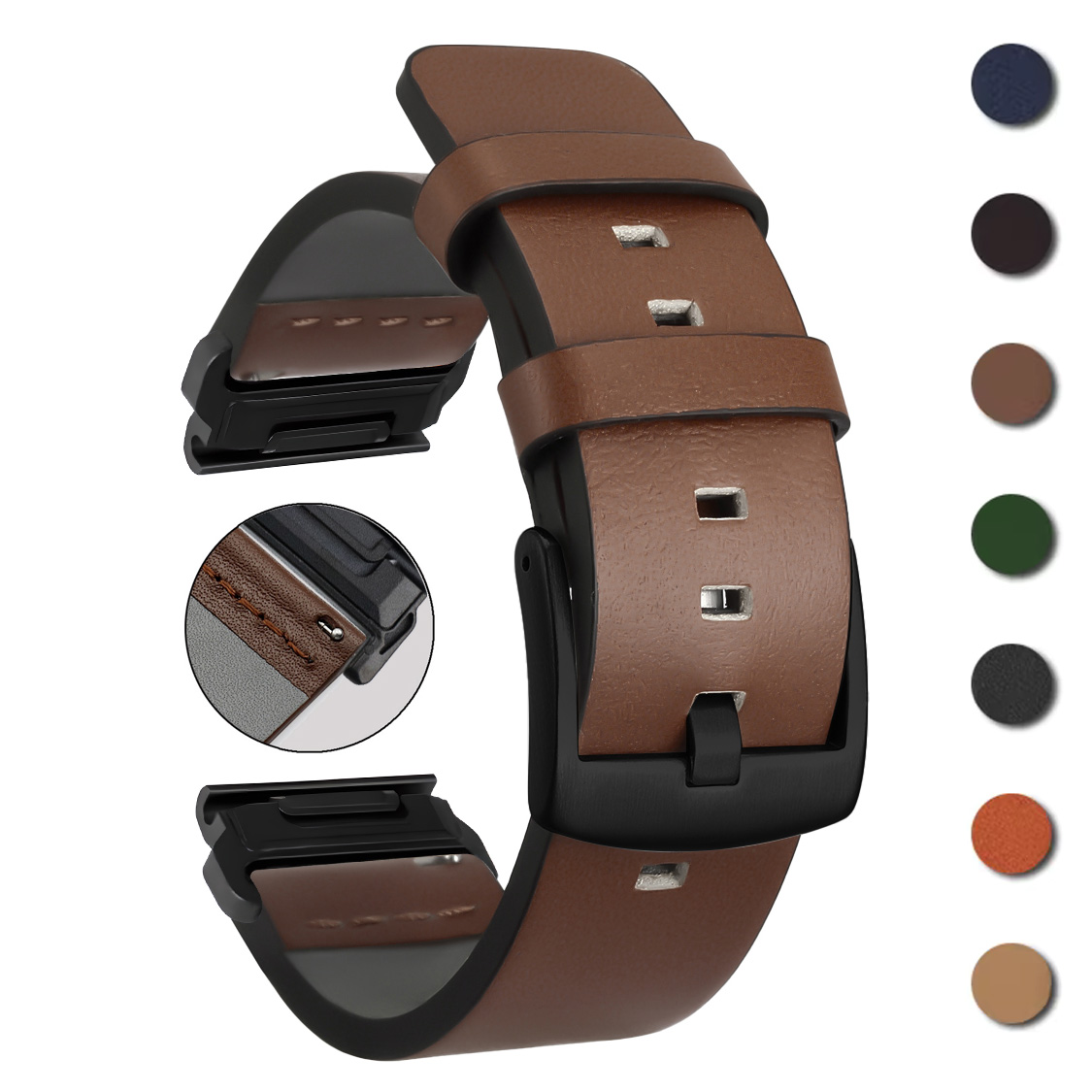26mm 22mm Quick Fit Strap For  - Leather Strap Quick Release บทวิจารณ์และราคา