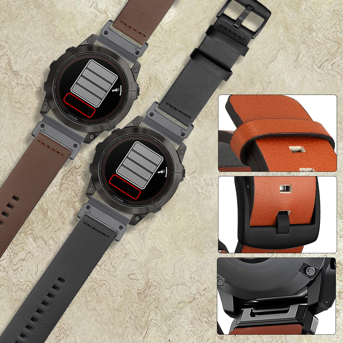 26mm 22mm Quick Fit Strap For  - Leather Strap Quick Release บทวิจารณ์และราคา