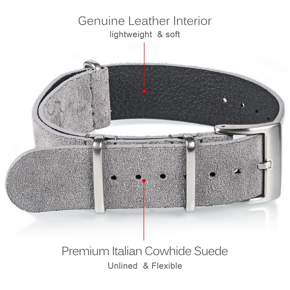 HEMSUT Genuine Leather Watch B - Suede Strap Watch บทวิจารณ์และราคา