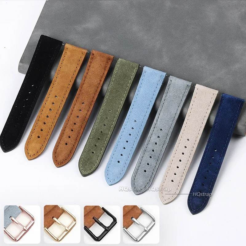 Suede Genuine Leather Watchban - Suede Strap Watch บทวิจารณ์และราคา