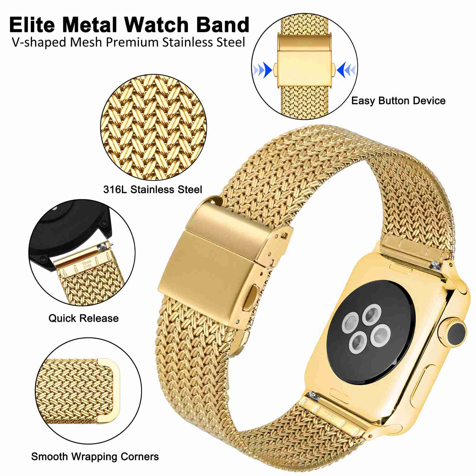 WOCCI Metal Watch Bands 316L S - Mesh Strap Metal บทวิจารณ์และราคา