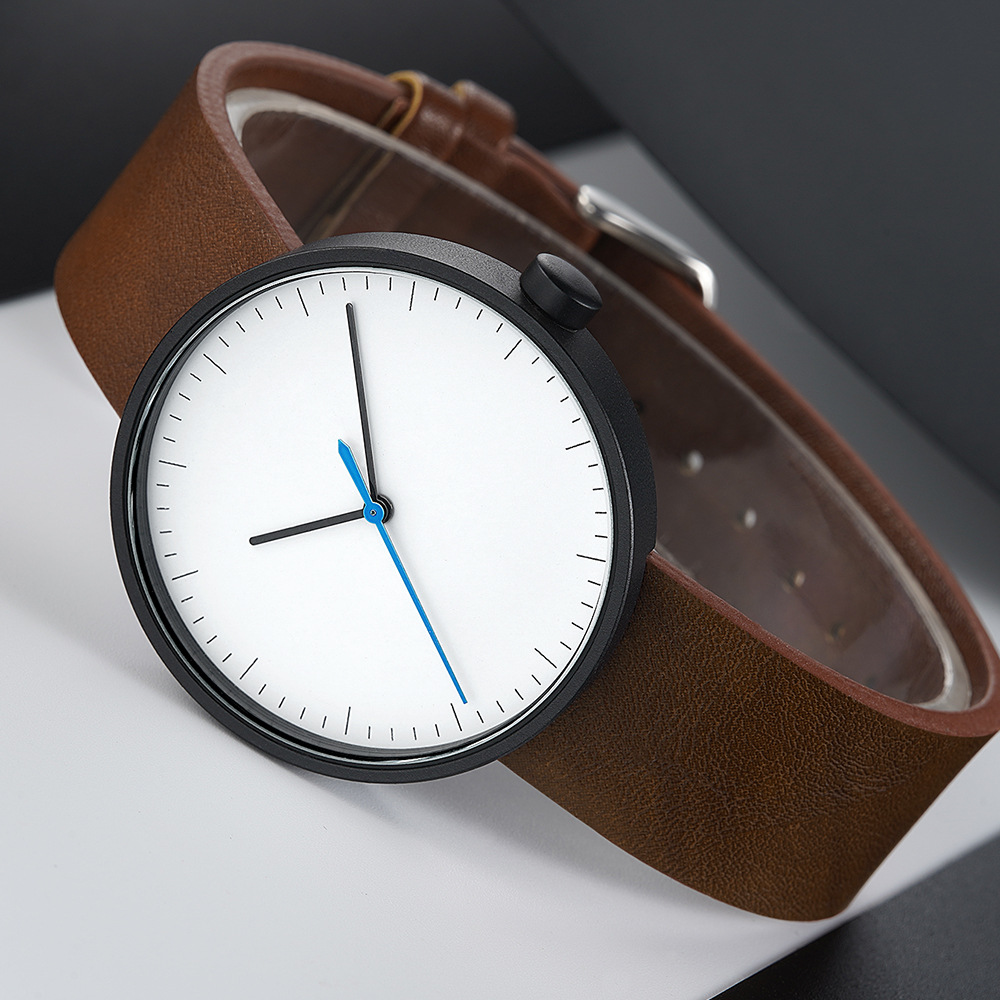 UTHAI Watch Men Simple Trendy  - Leather Watch Band Men บทวิจารณ์และราคา