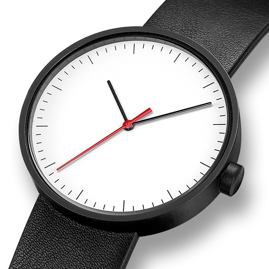 UTHAI Watch Men Simple Trendy  - Leather Watch Band Men บทวิจารณ์และราคา